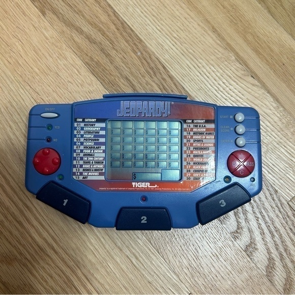 Vintage Jeopardy Handheld Game W/ Cartridge 1995 Blue Video - Picture 2 of 3